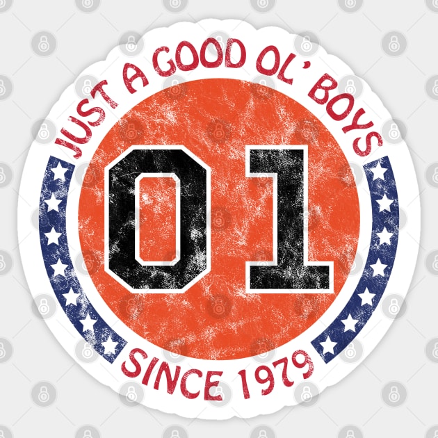 Dukes of Hazzard - Just A Good Ol' Boys Since 1979 Vintage (01 General Lee) Sticker by albinochicken